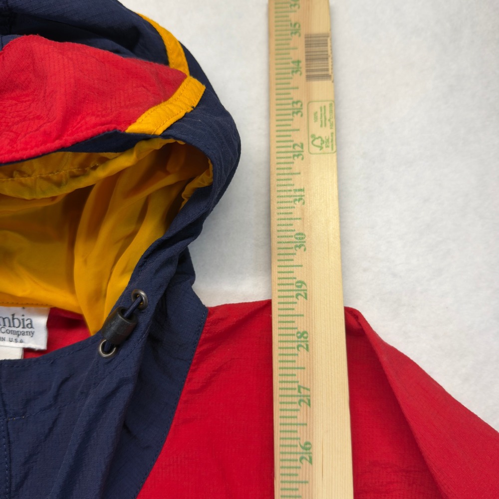 Vintage Columbia Mens XL Bud Racing Hooded Windbreaker Jacket 90s Nylon - Picture 9 of 12